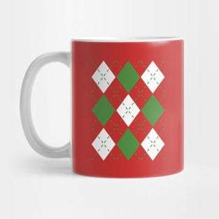 Ugly Argyle lozenges pattern Christmas sweater Mug